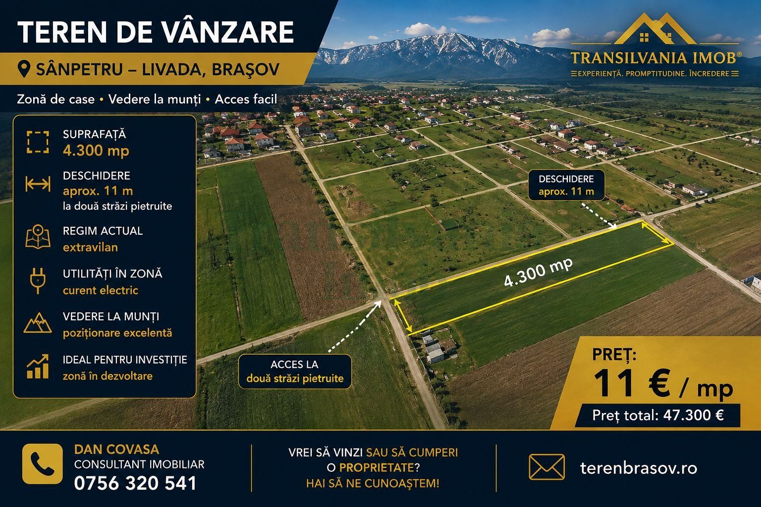 Teren Brasov – Sanpetru Livada zona de case